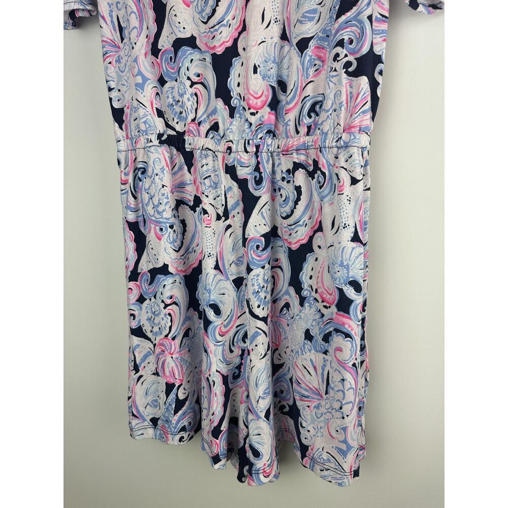 LILLY PULITZER Lula Romper Summer Shell Print One Piece Ruffle Sleeve Womens XXS - Picture 5 of 11